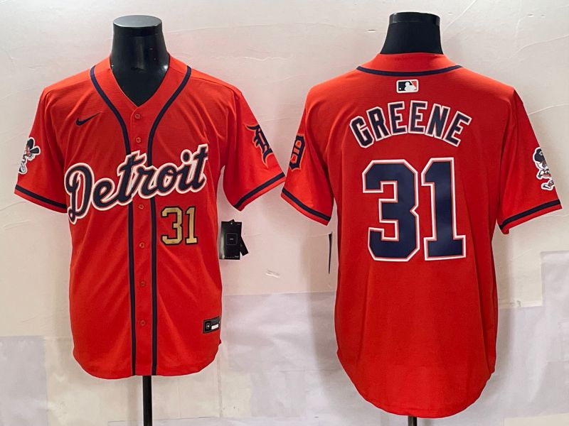 Men 2025 Detroit Tigers #31 Greene Orange Nike MLB Jersey style 7182